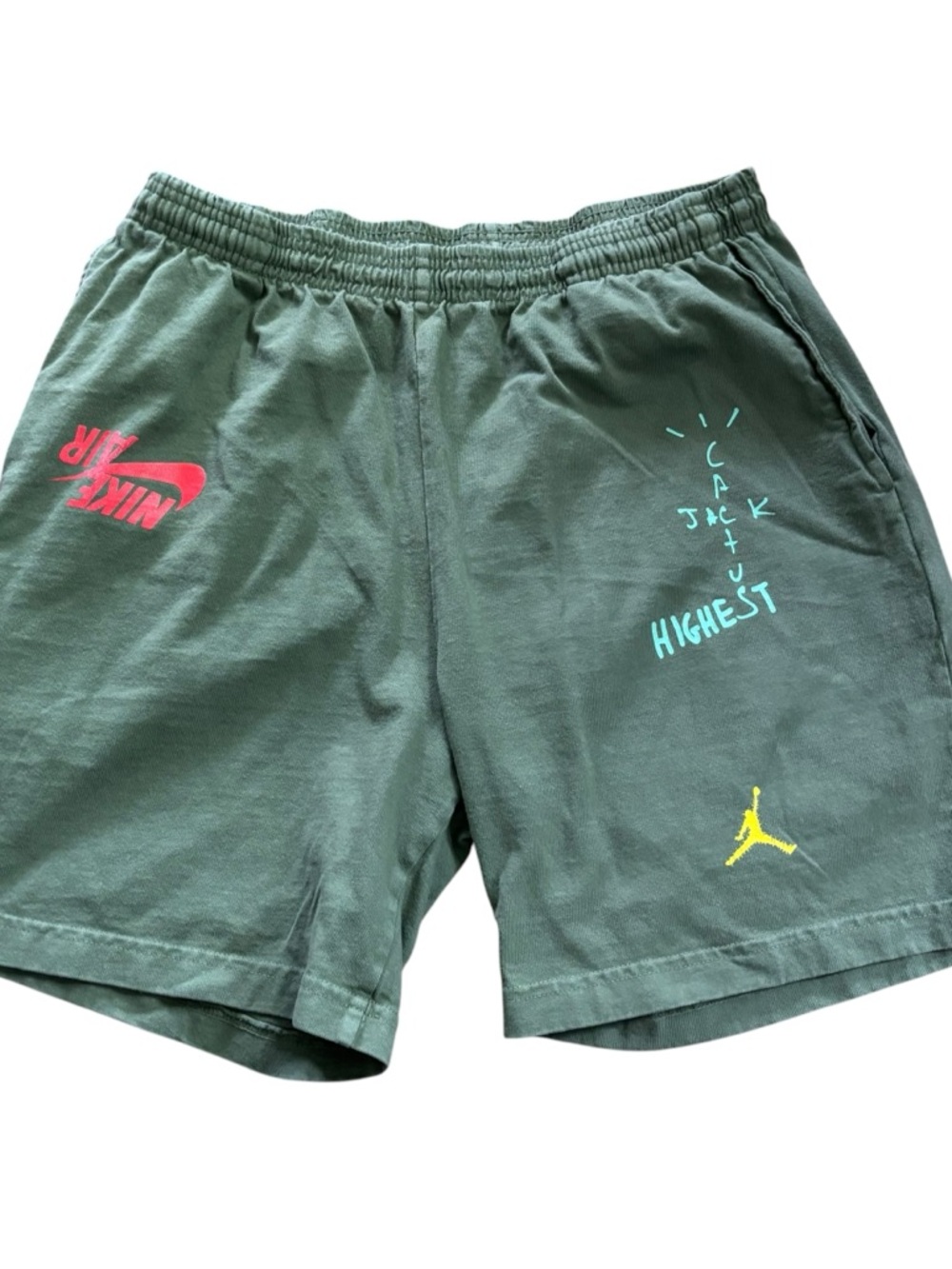 Nike Cactus Jack Shorts Men’s M Green Olive Travis Scott Highest Jordan